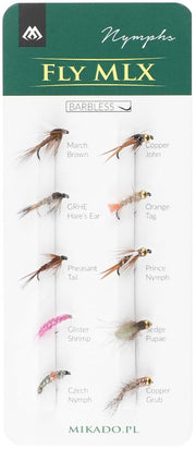 Muste MIKADO Artificial Flies Nymphs Barbless, 8buc/pac