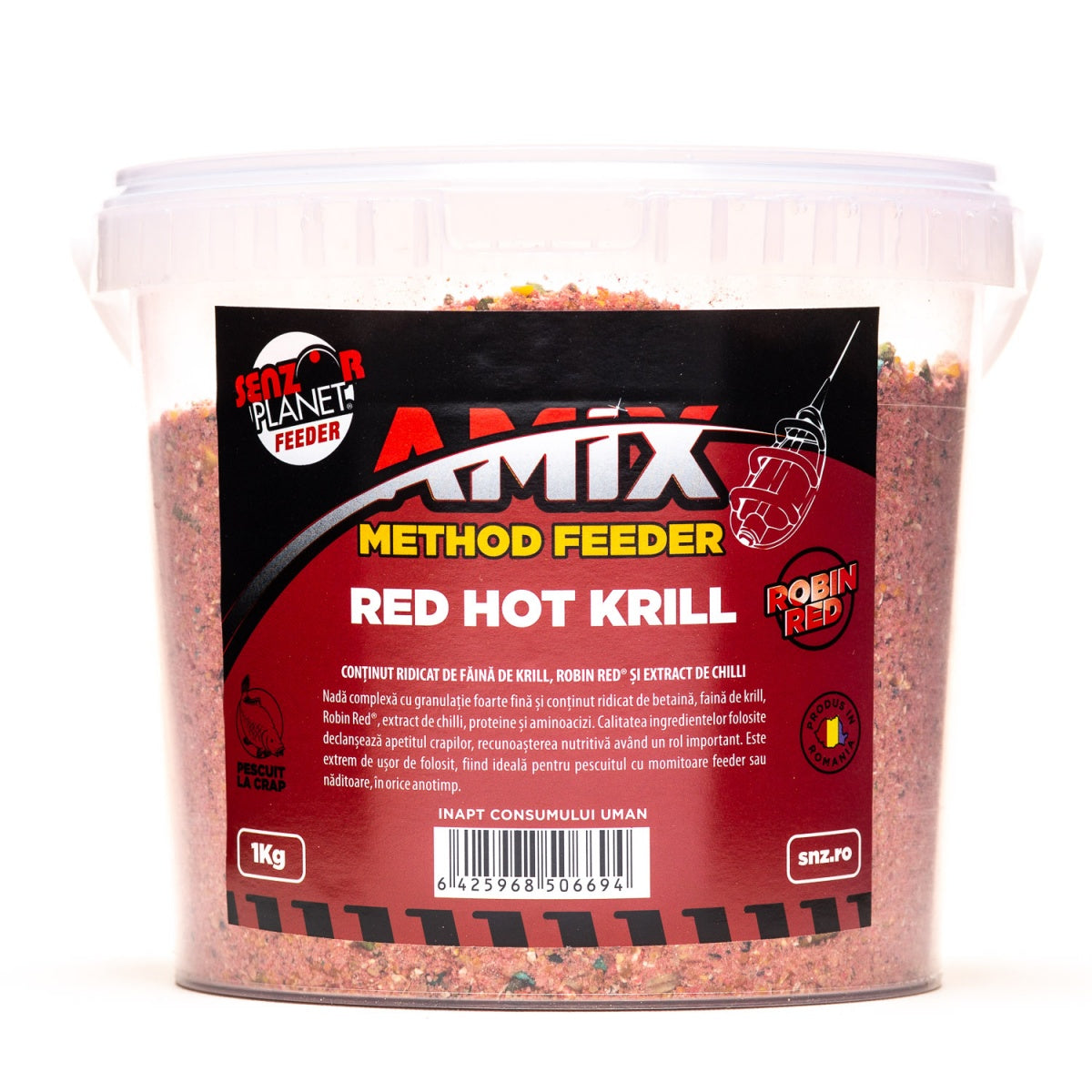 NADA SENZOR METHOD AMIX FEEDER RED HOT KRILL ROSU INCHIS 1kg