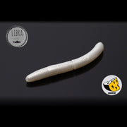 NALUCA LIBRA DYING WORM 6.5cm 004 Cheese White Silver 10buc