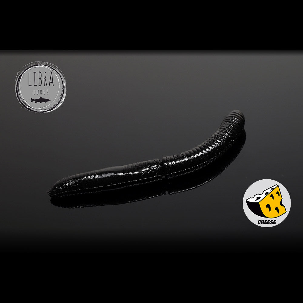 NALUCA LIBRA DYING WORM 6.5cm 040 Cheese Black 10buc