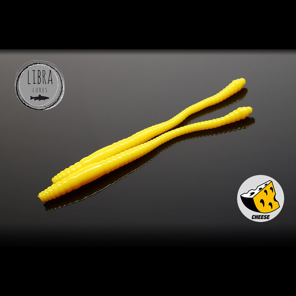 NALUCA LIBRA DYING WORM 70MM 007 Cheese Yellow 15buc/plic