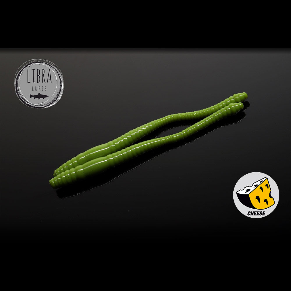 NALUCA LIBRA DYING WORM 70MM 031 Cheese Olive 15buc/plic