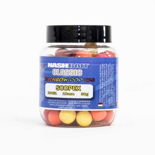 NASH POP-UP CLASSIC RAINBOW 10mm 30grm SCOPEX