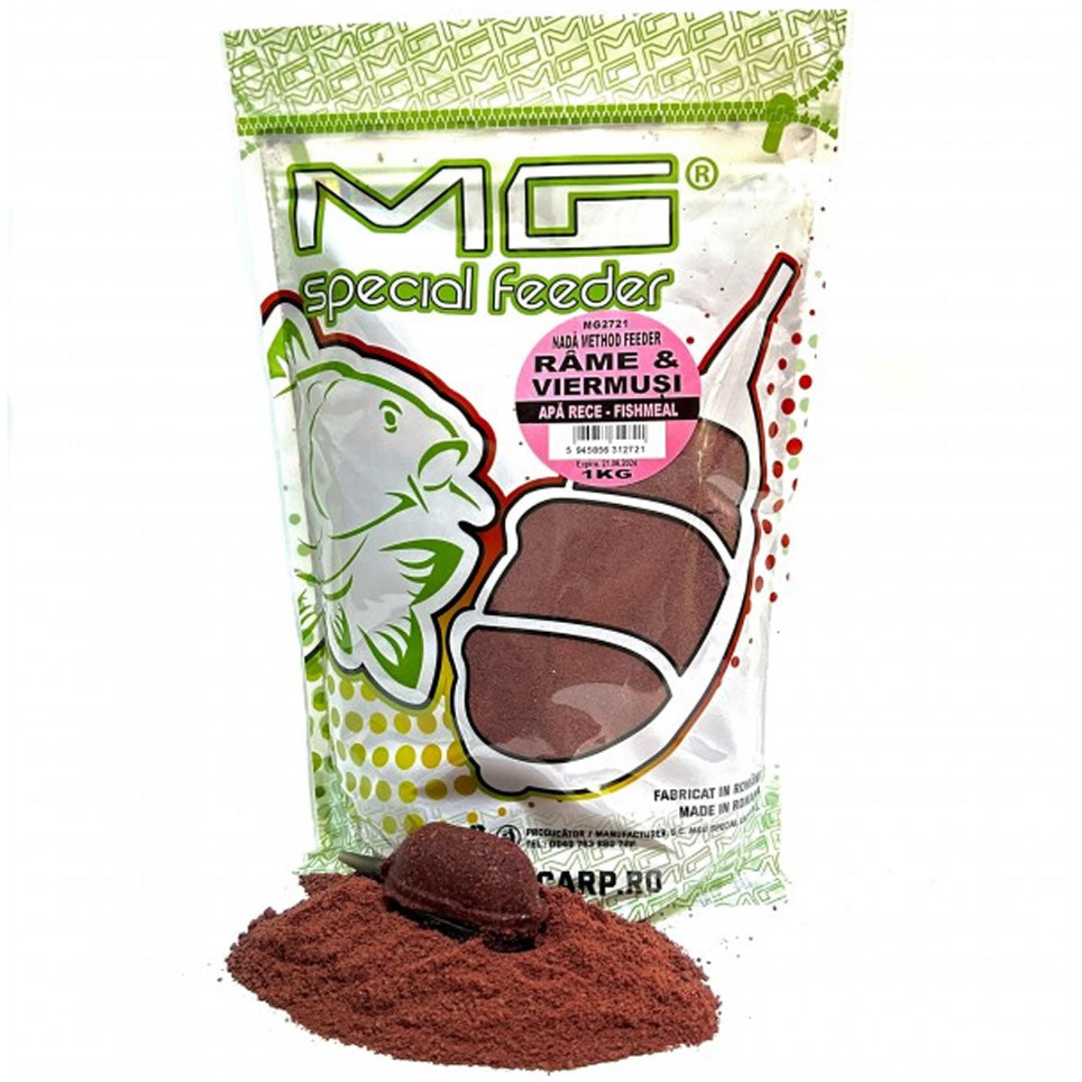 Nada Method Feeder MG Special Carp Apa Rece - Râme &amp; Viermuși, 1kg