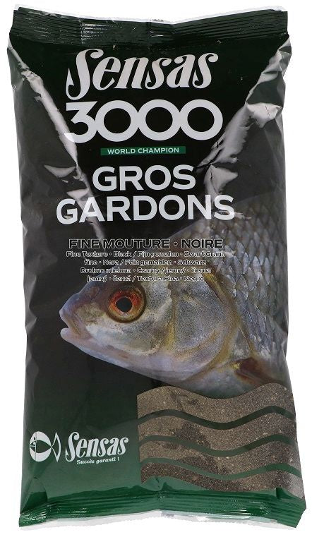 Nada SENSAS 3000, Gros Gardons Noire Fine Mouture, 1kg
