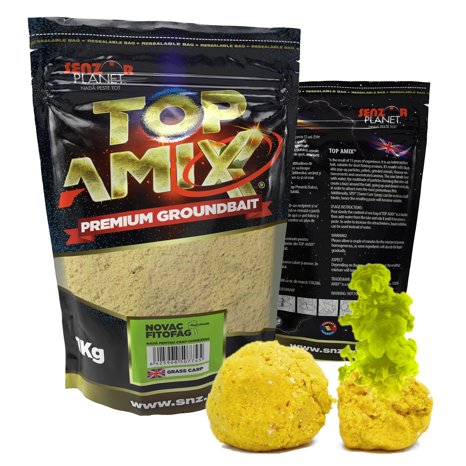 Nada SENZOR Top Amix Novac &amp; Fitofag, Alb, 1kg