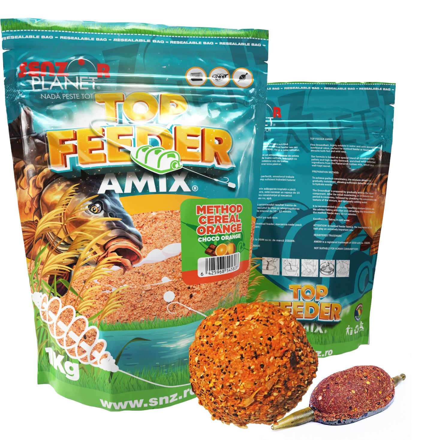 Nada SENZOR Top Feeder Amix Method Cereal Orange, Choco Orange, 1kg