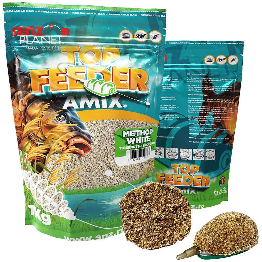 Nada SENZOR Top Method Feeder Amix Editie Limitata White, Tigernuts &amp; Birdfood, 1kg