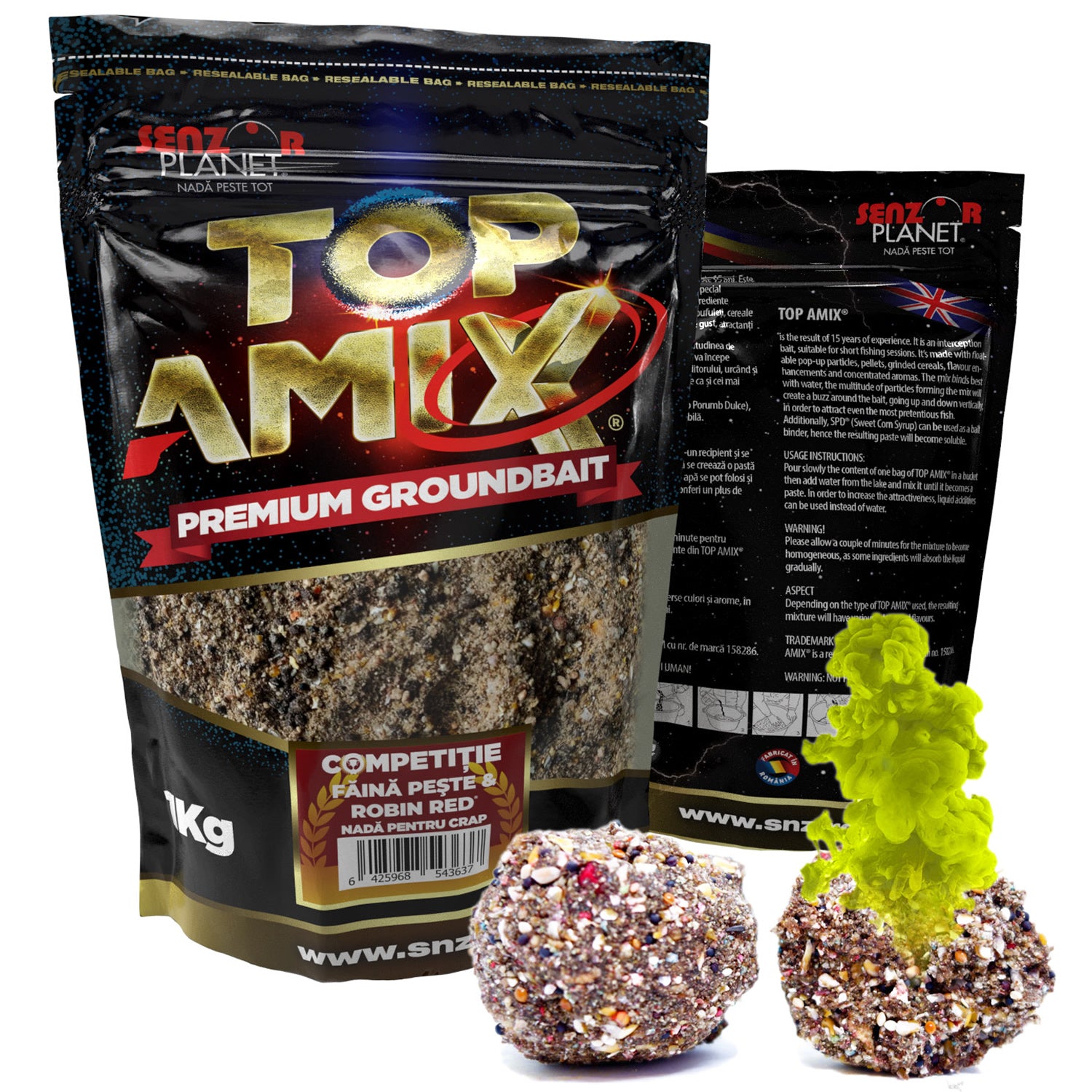 Nada Senzor Top Amix Competitie Faina Peste &amp; Robin Red, 1kg