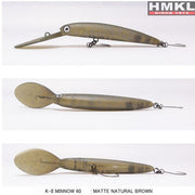 Naluca HMKL K-II Minnow 60 Suspending - 3.6g 6cm  Matte Natural Brown