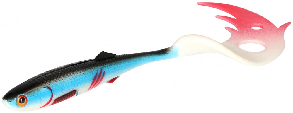 Naluca Sicario Pike Tail 8.5Cm/Bleeding Blue - 4Buc