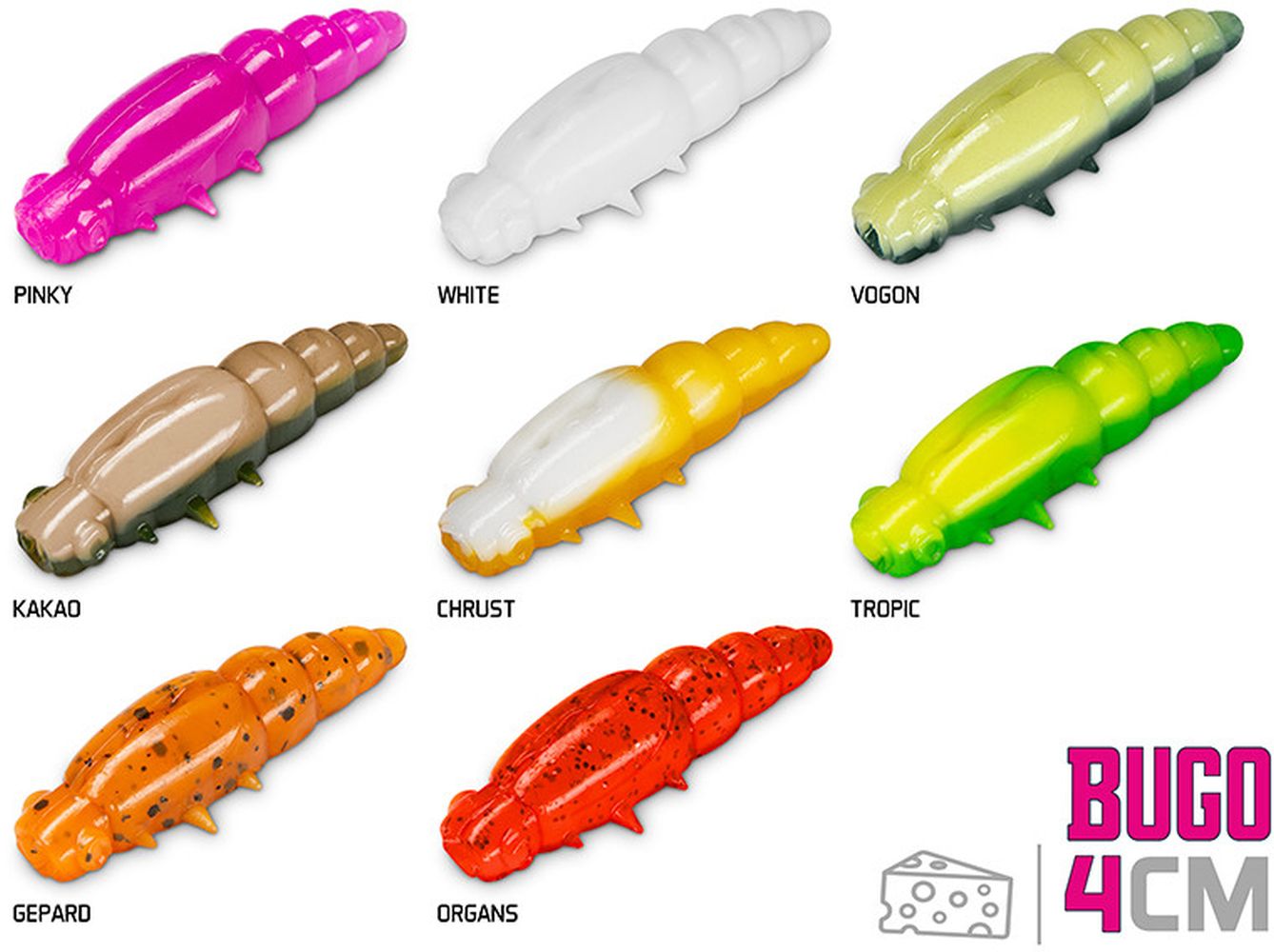 Naluca Soft Delphin Bugo Cheese Grub, Chrust, 4cm, 15buc/cutie