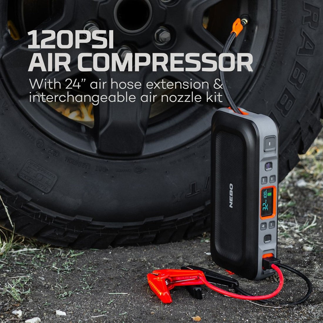 Nebo Assist Air Jump Starter, 24.2x11.8x4.9cm