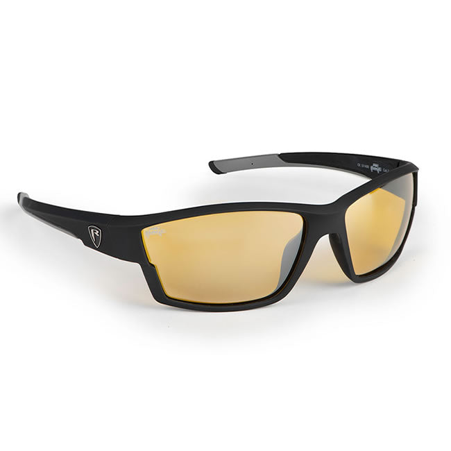 OCHELARI FOX RAGE MATT BLACK FRAMES/AMBER LENSE WRAPS EYEWEAR