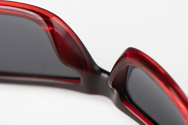 OCHELARI POLARIZATI FOX RAGE Transparent Red/Black Sunglasses Grey Lense