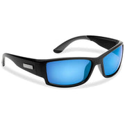 Ochelari Flying Fisherman Razor Matte Black Smoke Blue Mirror