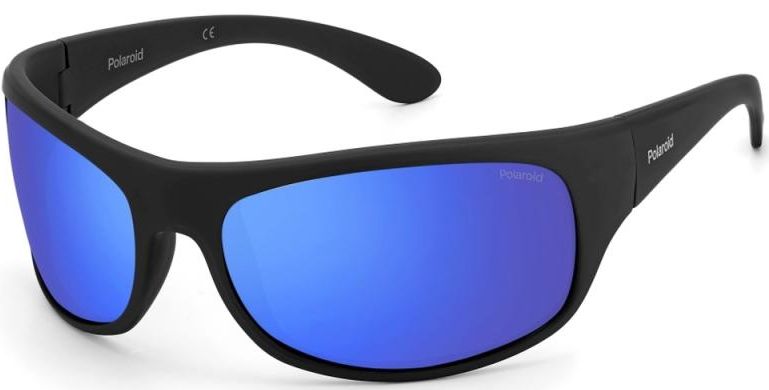 Ochelari de Soare POLAROID 07886 0VK/5X Unisex, 66mm, Negru-Albastru