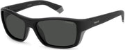 Ochelarii de Soare POLAROID PLD 7046/S 08A/M9, Rectangular, 57mm, Black-Grey
