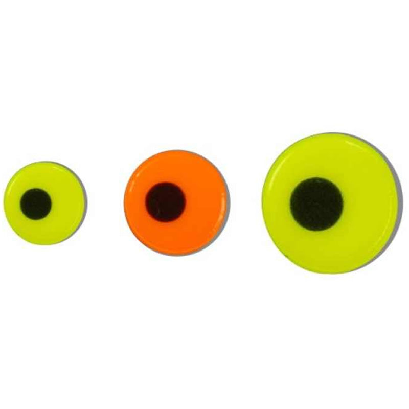Ochi Fluorescenti Lenticulari STONFO Fluo Lure Eyes Grande Galben 6buc/pac