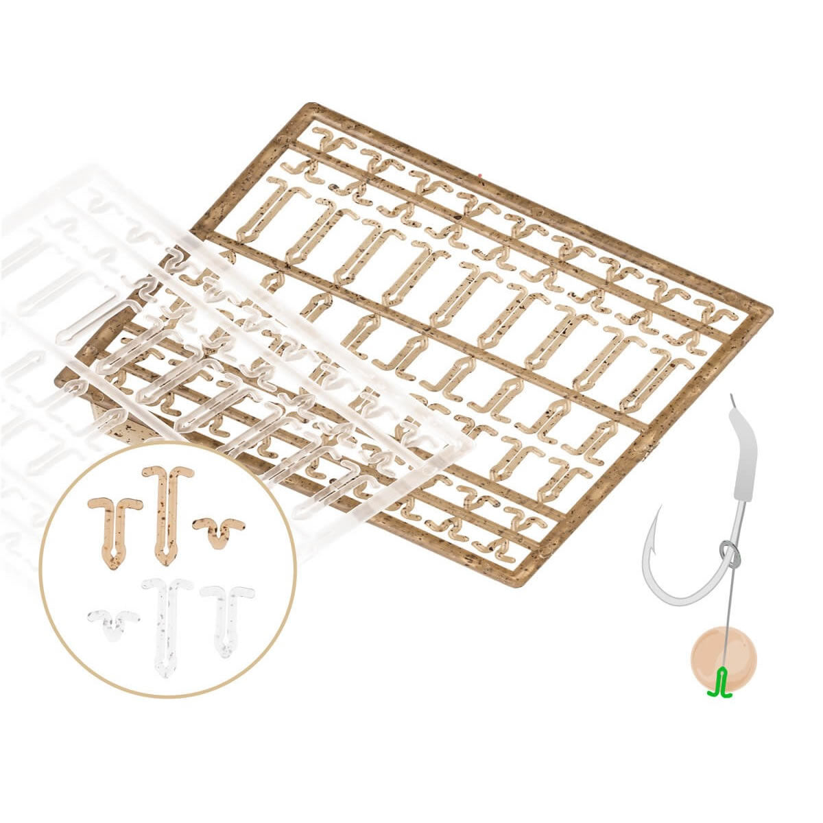Opritoare Boilies ZFISH Extender Stops, 126buc/pac