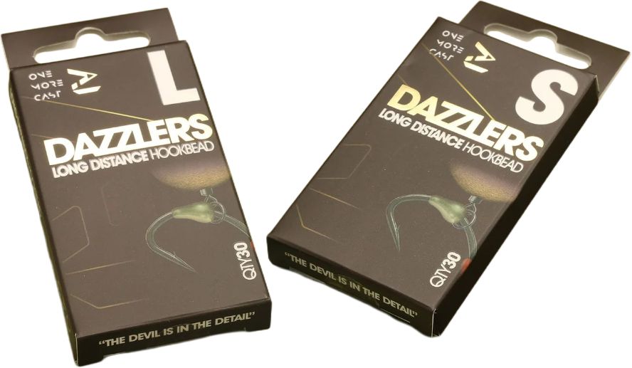 Opritoare Carlig ONE MORE CAST Tackle Dazzlers Long Distance HookBead Green, Large, 30buc/pac