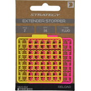Opritoare Momeala GAMAKATSU Strategy Reload Extended Stopper, Pink / Yellow Fluo, 2x56buc/pac