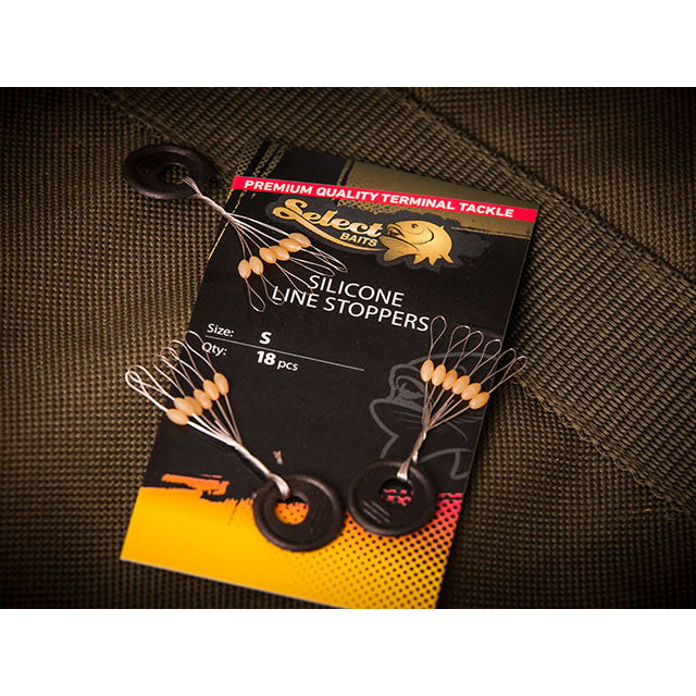 Opritoare Select Baits Silicone Line Stoppers, Small, 18buc/pac