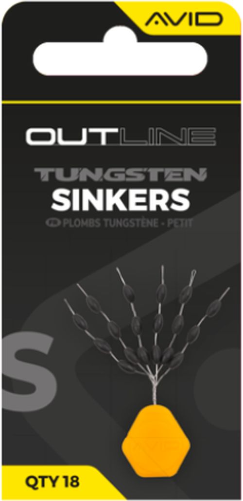 Opritoare Tungsten AVID Outline Tungsten Sinkers, Small, 18buc/pac