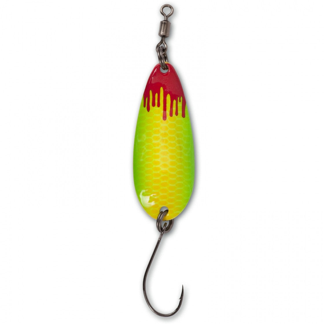 Oscilanta Magic Trout 2g 2.5cm Bloody Loony Spoon Galben/Verde 1/buc
