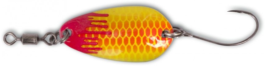 Oscilanta Magic Trout 2g 2.5cm Bloody Loony Spoon red/yellow  1/buc