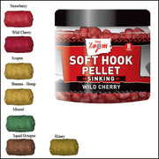PELETE CARP ZOOM SOFT HOOK SINKING 8MM WILD CHERY