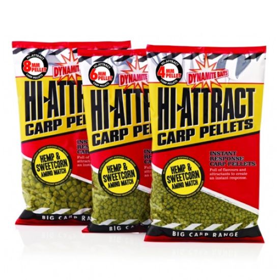 PELETE DYNAMITE BAITS HEMP AND SWEETCORN AMINO RED 6MM 