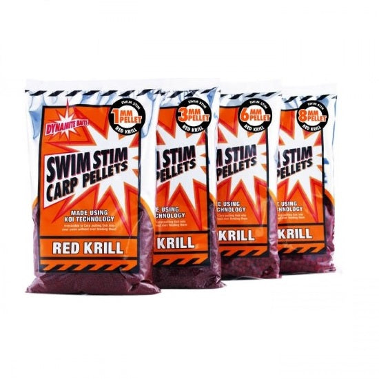 PELETE DYNAMITE BAITS SWIM STIM RED KRILL EXPANDERS 6MM 