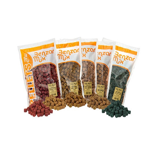 PELETE HALIBUT BENZAR MIX 12MM 800G FLUO CAPSUNI