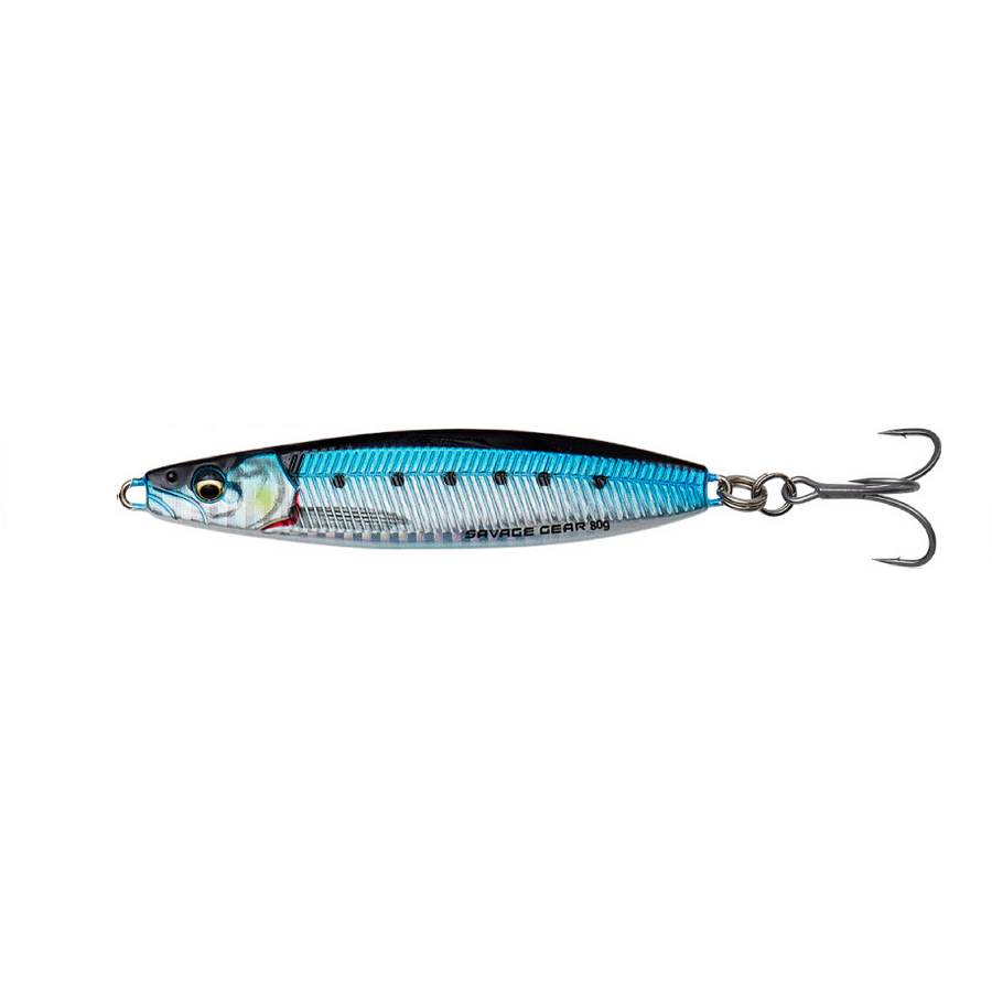 PILKER SAVAGE GEAR JIG PSYCHO SPRAT 9.8CM 60G SINKING BLUE SILVER