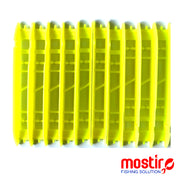 PLIOARE MOSTIRO PLASTIC FLUO YELLOW 15X1.7CM WITH LINE CLIP10 BUC