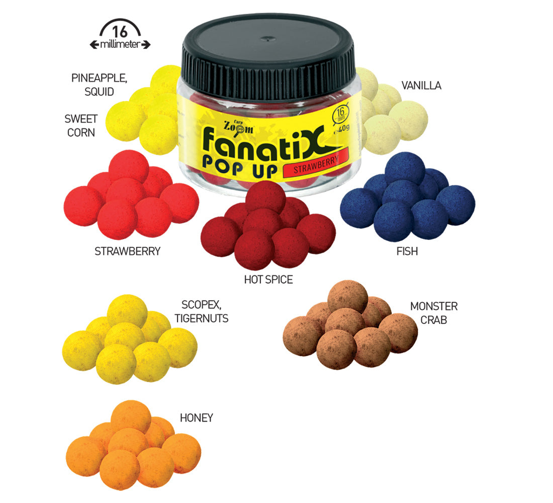 POP UP CARP ZOOM FANATI-X 16mm 40gr Scopex-Tirgernuts