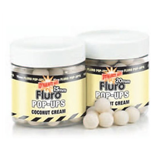 POP-UP DYNAMITE BAITS COCONUT CREAM FLUORO PLUS LICHID ATRACTANT 15MM