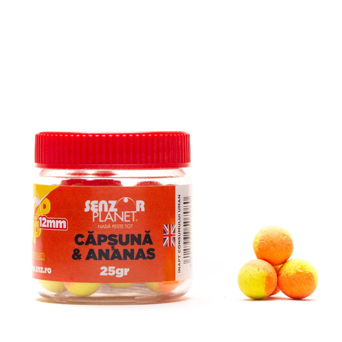 POP-UP SENZOR CAPSUNA AND ANANAS PORTOCALIU-GALBEN 12mm 25g