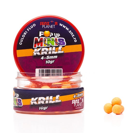POP-UP Senzor MINIS KRILL (PORTOCALIU) 4-5mm 10g