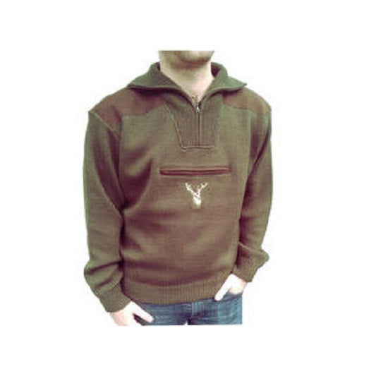 PULOVER ARROW WARMEX VERDE CU BRODERIE