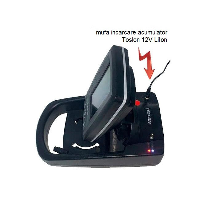 Pachet Acumulator LiIon Toslon si Incarcator pentru ecranele sonarelor Toslon