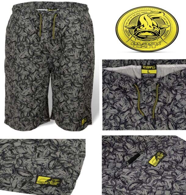 Pantaloni Black Cat Beach Shorts, Grey-Black