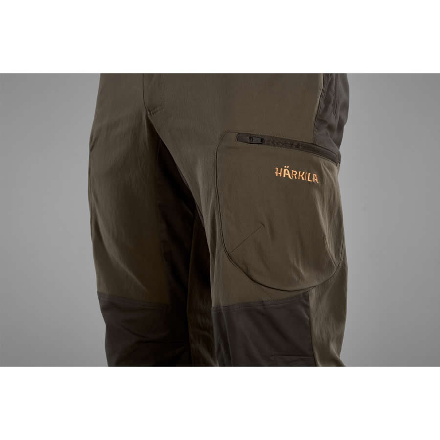 Pantaloni HARKILA Ragnar Trousers Slate Brown / Willow Green Marime