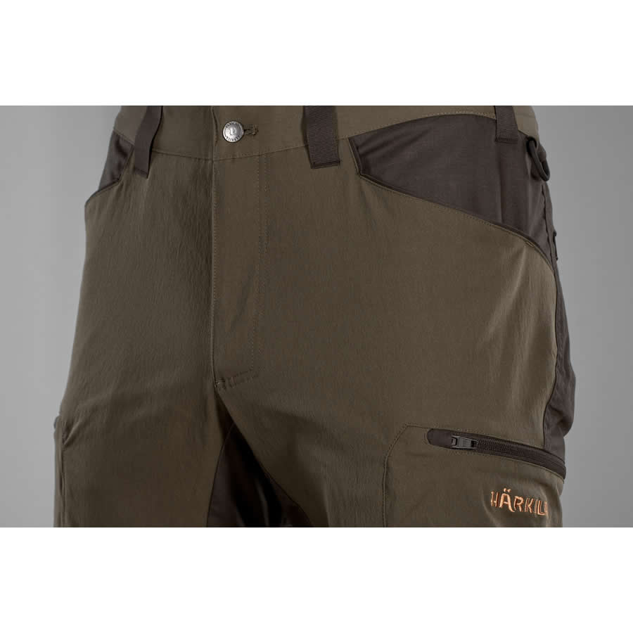 Pantaloni HARKILA Ragnar Trousers Slate Brown / Willow Green Marime