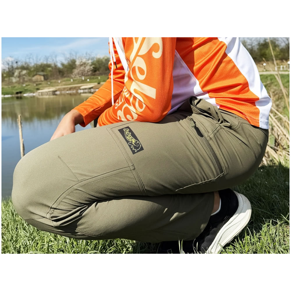 Pantaloni Lungi SELECT BAITS QuickDry Performance UPF 50+, Olive