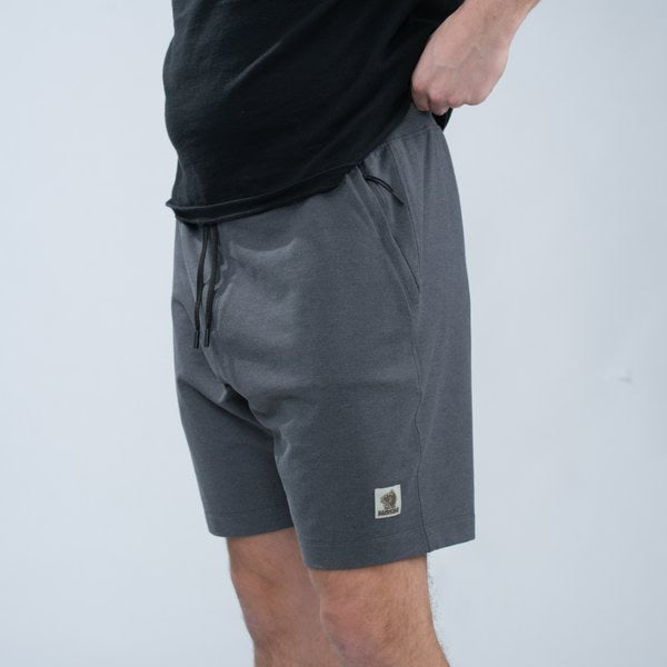 Pantaloni scurti NASH Make It Happen Badge Shorts Grey Marl, Marime S