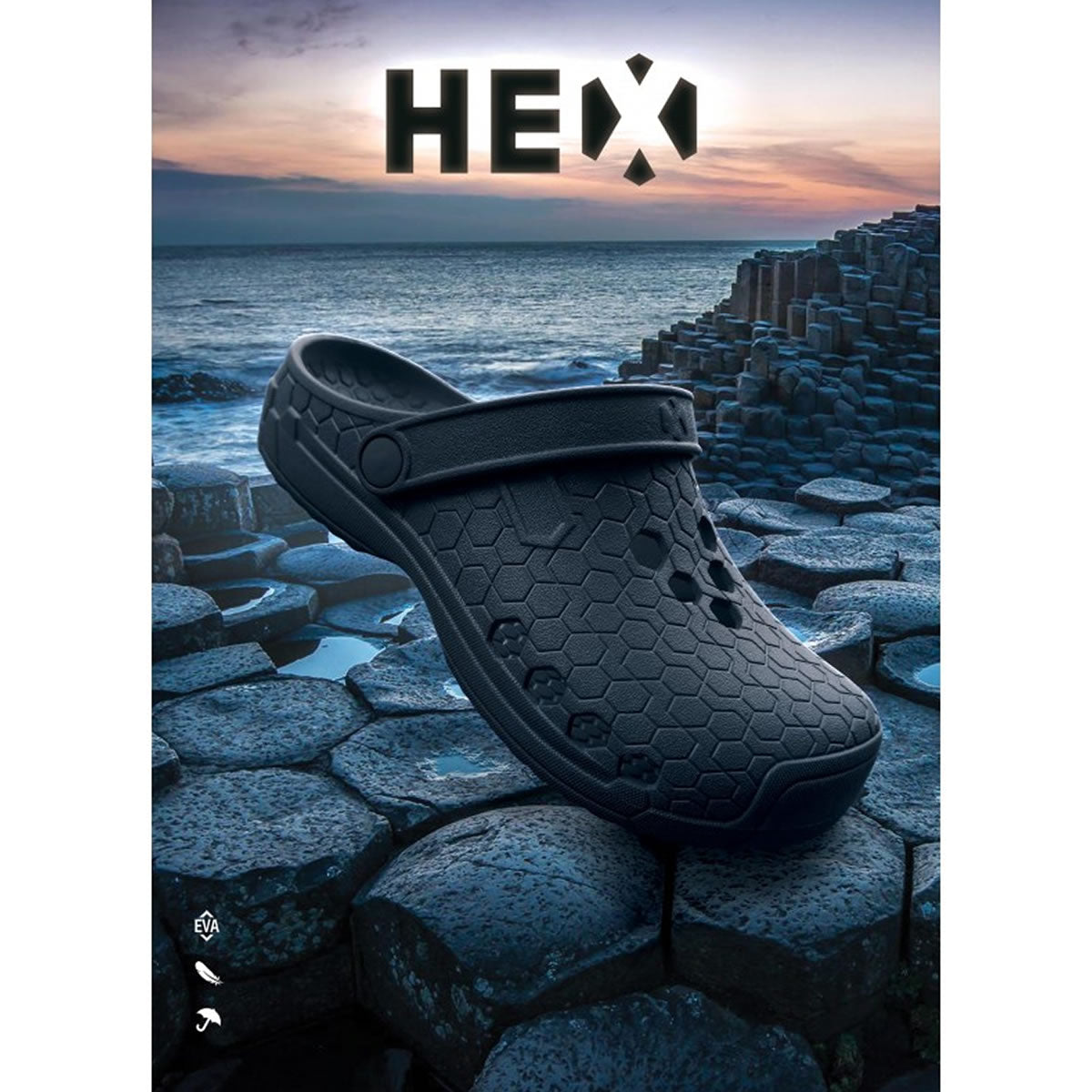 Papuci Dry Walker HEX Open, Black 306, Marime 45 
