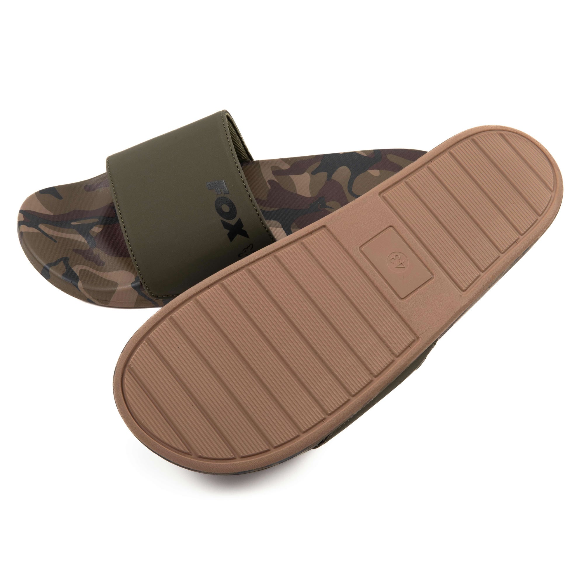 Papuci FOX Sliders Khaki Camo, Marimea 46