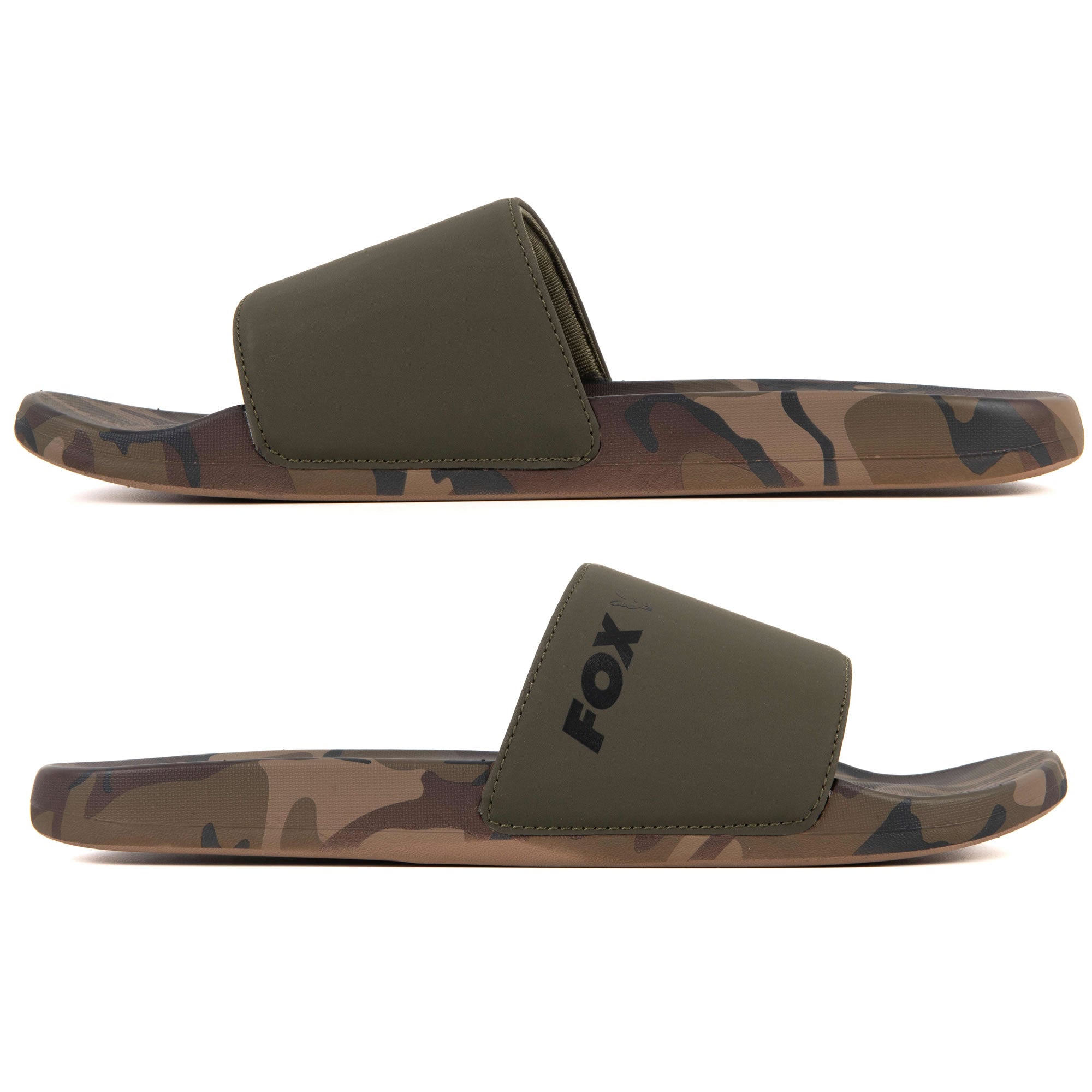 Papuci FOX Sliders Khaki Camo, Marimea 46